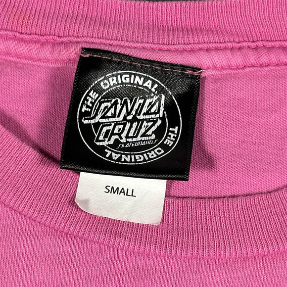 Santa Cruz Shirt Adult SMALL Pink Gray Tie Dye Two Tone Long Sleeve Skater - Picture 4 of 6